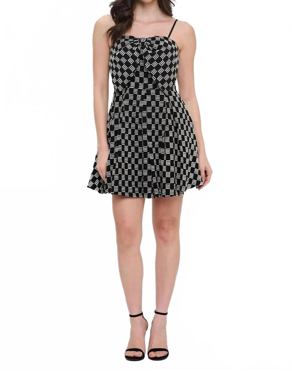 NEW MEET ME IN SANTORINI weave bow dress in midnight